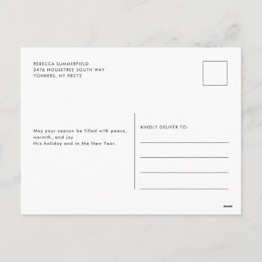 Furcht und hell handgeschriebenes Foto Weihnachten (Rückseite)