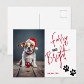 Furcht und Helle Haustiere Foto Weihnachten Rot (Vorne/Hinten)