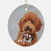 Furcht und Hund oder Katzen Foto Personalisiert Keramik Ornament (Links)