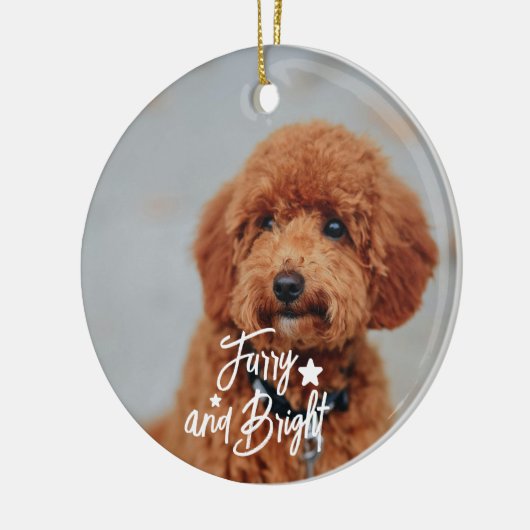 Furcht und Hund oder Katzen Foto Personalisiert Keramik Ornament (Links)