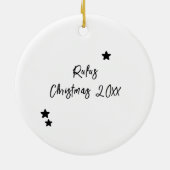 Furcht und Hund oder Katzen Foto Personalisiert Keramik Ornament (Hinten)