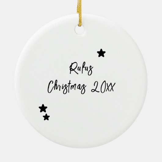 Furcht und Hund oder Katzen Foto Personalisiert Keramik Ornament (Hinten)