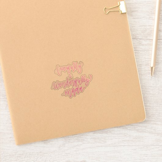 Furcht und wunderbar gemacht aufkleber (Notizbuch)