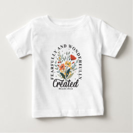 Furcht und wunderbar gemacht baby t-shirt