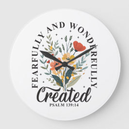 Furcht und wunderbar gemacht große wanduhr