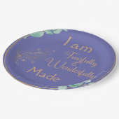 Furcht und wunderbar gemacht pappteller (Schrägansicht)