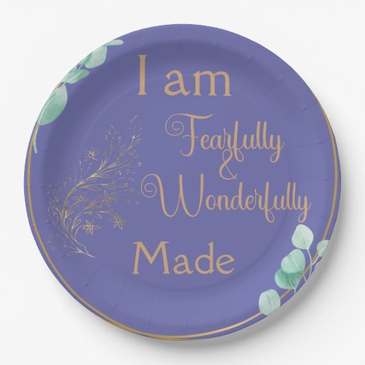 Furcht und wunderbar gemacht pappteller (Vorderseite)