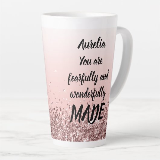 Furcht und wunderbar gemacht Template Latte Tasse (Rechte Ecke)