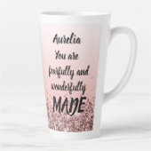 Furcht und wunderbar gemacht Template Latte Tasse (Rechts)