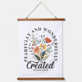 Furcht und wunderbar gemacht wandteppich mit holzrahmen