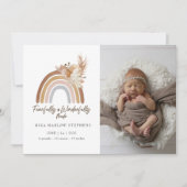 Furcht und wunderbar Made Baby Ankündigung (Vorderseite)