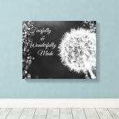 Furcht und wunderbar Made Bible Verse Leinwanddruck (Insitu (Holzboden))