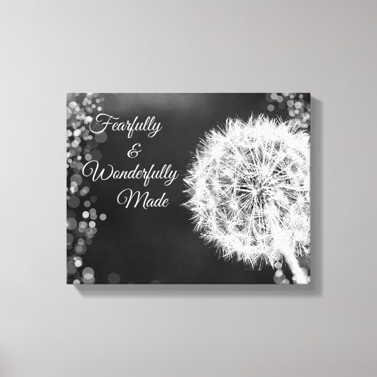 Furcht und wunderbar Made Bible Verse Leinwanddruck (Vorderseite)
