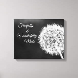 Furcht und wunderbar Made Bible Verse Leinwanddruck