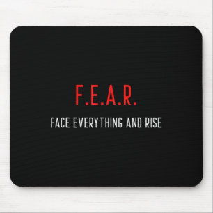 Furcht vor allem und steigende Motivation Inspirat Mousepad