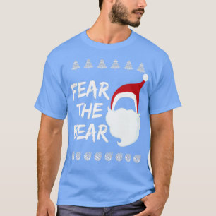 Furcht vor dem Bären Santas-Bart und Weihnachtshut T-Shirt