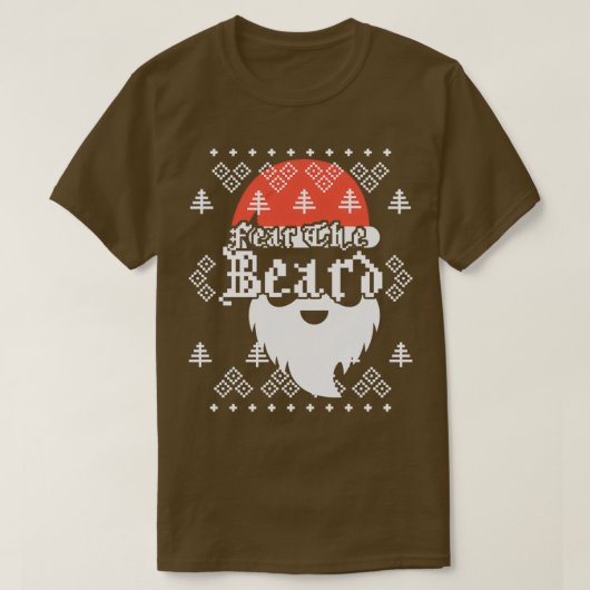 Furcht vor dem Bären Weihnachtsmann Bart Weihnacht T-Shirt (Design vorne)