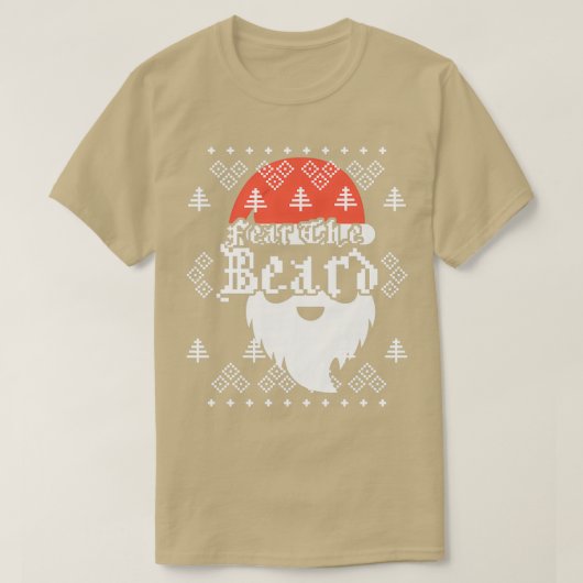 Furcht vor dem Bären Weihnachtsmann Bart Weihnacht T-Shirt (Design vorne)