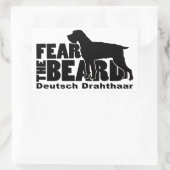 Furcht vor dem Bart - Deutsch Drahthaar Gear Rechteckiger Aufkleber (Tasche)