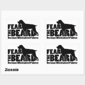 Furcht vor dem Bart - deutsches Drahthaar Pointer  Rechteckiger Aufkleber (Blatt)