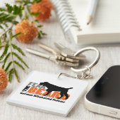 Furcht vor dem Bart - deutsches Drahthaar Pointer Schlüsselanhänger (Vorderseite rechts)