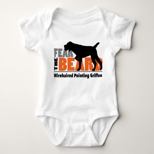 Furcht vor dem Bart - Drahthaar Pointing Griffon Baby Strampler (Vorderseite)