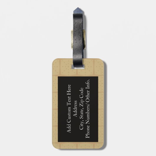 Furcht vor dem Bart, Funny Mustache Gepäckanhänger (Rückseite vertikal)