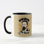 Furcht vor dem Bart, Funny Mustache Tasse (Links)