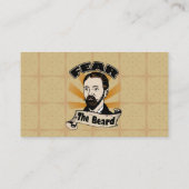 Furcht vor dem Bart, Funny Mustache Visitenkarte (Rückseite)