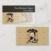 Furcht vor dem Bart, Funny Mustache Visitenkarte (Vorne/Hinten)