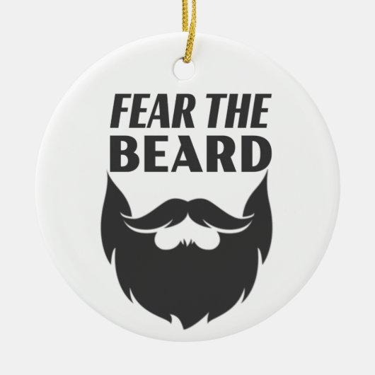 Furcht vor dem Bart Keramik Ornament (Vorne)