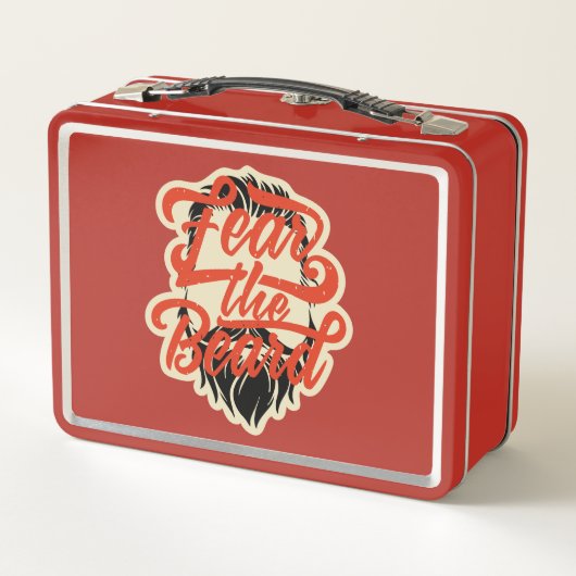 Furcht vor dem Bart Metall Brotdose (Rückseite)