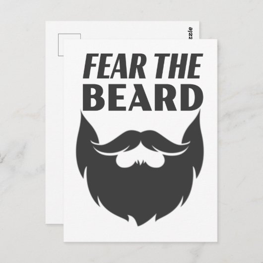 Furcht vor dem Bart Postkarte (Vorne/Hinten)