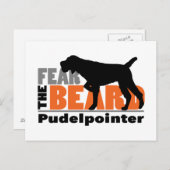 Furcht vor dem Bart - Pudelpointer Postkarte (Vorne/Hinten)