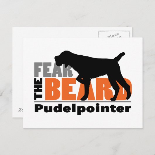 Furcht vor dem Bart - Pudelpointer Postkarte (Vorne/Hinten)