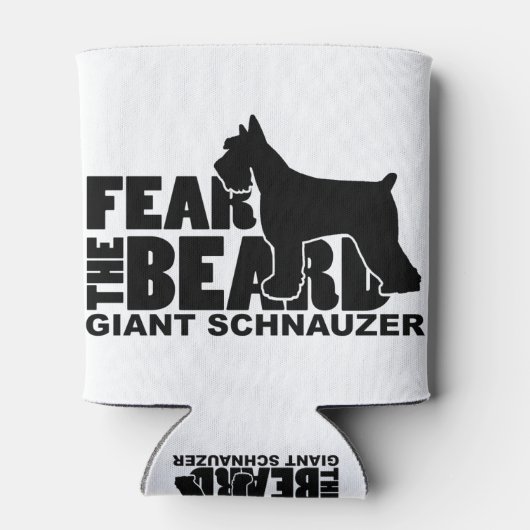 Furcht vor dem Bart - Riesenschnauzer Dosenkühler (Rückseite)