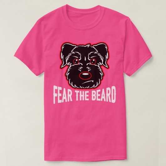 Furcht vor dem Bart Schnauzer Lover T-Shirt (Design vorne)