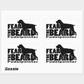 Furcht vor dem Bart - Zeigergetriebe Rechteckiger Aufkleber (Blatt)