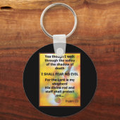 Furcht vor dem Bösen Psalm Scripture Spray Malerei Schlüsselanhänger (Vorderseite)