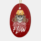 Furcht vor dem Fluss (Hockeyhaar) Keramik Ornament (Links)