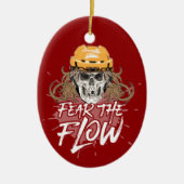 Furcht vor dem Fluss (Hockeyhaar) Keramik Ornament (Vorne)