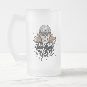 Furcht vor dem Fluss (Hockeyhaar) Mattglas Bierglas