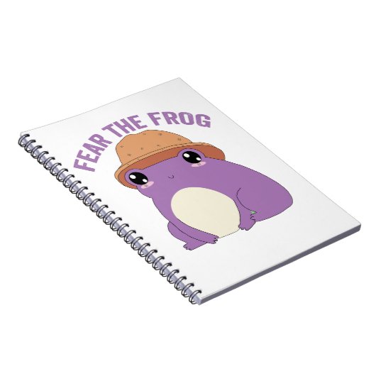 Furcht vor dem Froschfick-Zitat für Froschliebhabe Notizblock (Rechte Seite)