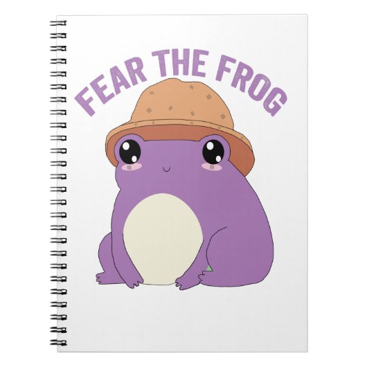 Furcht vor dem Froschfick-Zitat für Froschliebhabe Notizblock (Vorderseite)