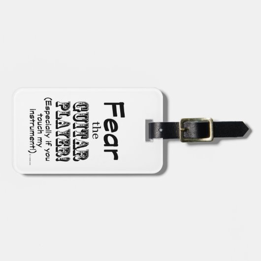 Furcht vor dem Gitarrenspieler Gepäckanhänger (Vorderseite horizontal)