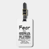 Furcht vor dem Gitarrenspieler Gepäckanhänger (Vorderseite vertikal)