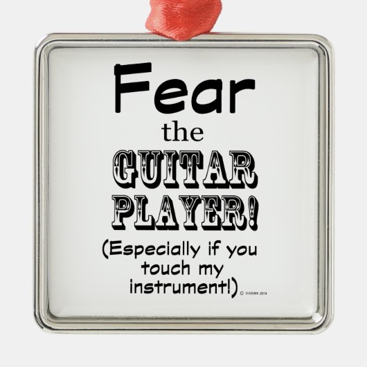 Furcht vor dem Gitarrenspieler Ornament Aus Metall (Vorne)