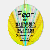 Furcht vor dem Handbell-Player Keramik Ornament (Links)