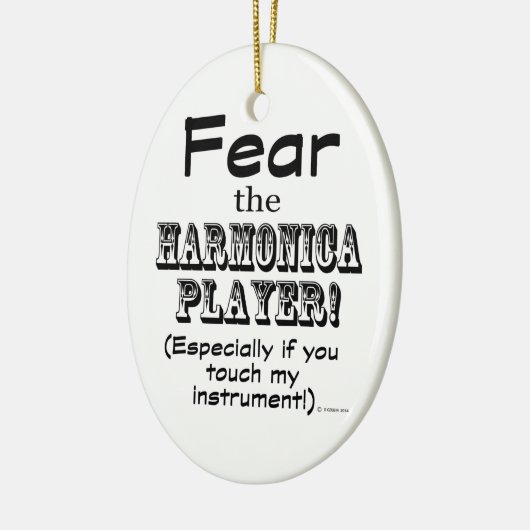 Furcht vor dem Harmonica-Spieler Keramikornament (Links)