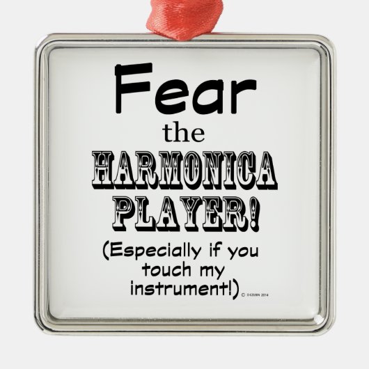 Furcht vor dem Harmonica-Spieler Silbernes Ornament (Vorne)